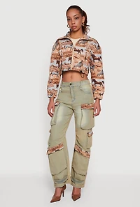 Tapestry Jacquard Cropped Jacket