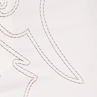 Decorative Stitch Zip Front Cropped Denim Vest