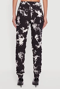 Womens Printed Pattern Ruched Pants,