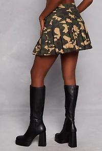 High Waist Mini Pleated Skirt