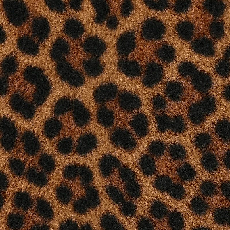 Leopard Print Faux Fur Cropped One Button Jacket