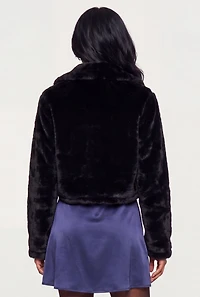 Solid Faux Fur Jacket