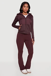 Lightweight Hooded Zip Front Puffer Jacket