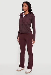 Lightweight Hooded Zip Front Puffer Jacket