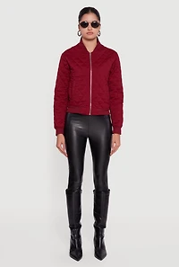 Trendy Quilted Bomber Jacket