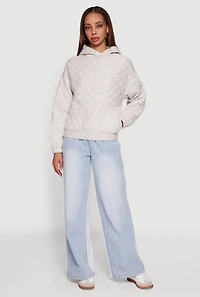 Quilted Pullover Hoodie