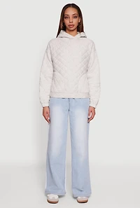 Quilted Pullover Hoodie