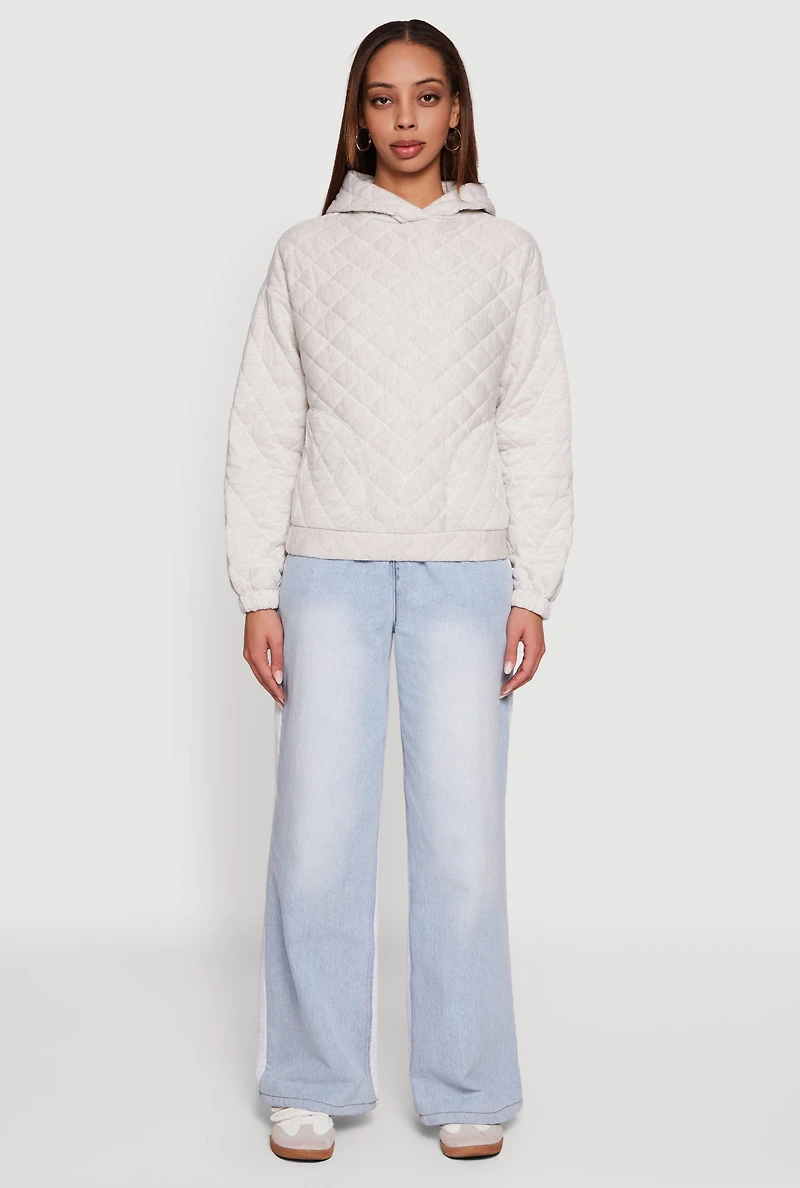 Quilted Pullover Hoodie