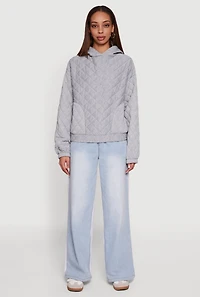 Quilted Pullover Hoodie