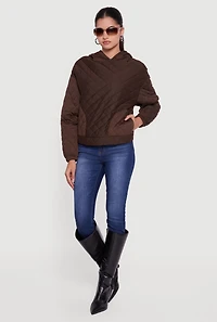 Quilted Pullover Hoodie