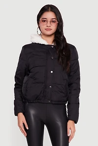 Faux Fur Lined Hooded Puffer Jacket
