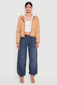 Faux Fur Lined Hooded Puffer Jacket