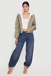 Faux Fur Lined Hooded Puffer Jacket