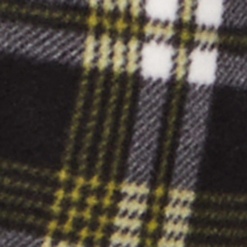 Plaid Sherpa Lined Hooded Button Front Shacket