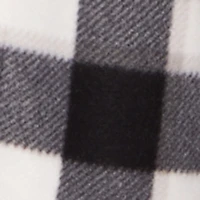 Plaid Sherpa Lined Fleece Long Sleeve Button Front Jacket