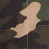 Zip Front Mock Neck Cropped Camouflage Vest