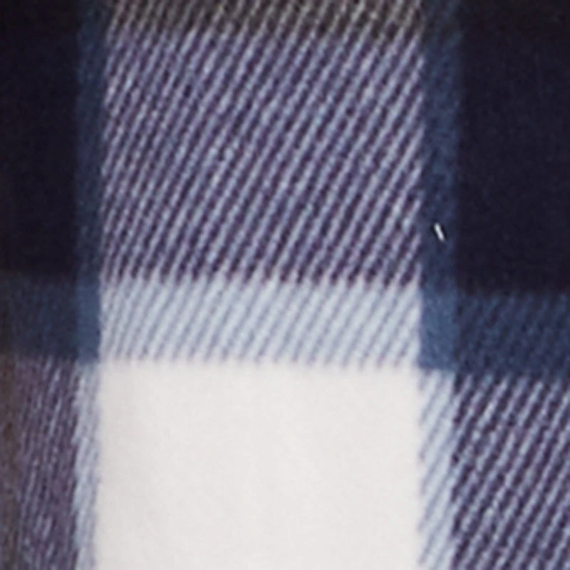 Plaid Sherpa Lined Fleece Collared Open Front Long Jacket