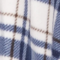 Plaid Color Block Sherpa Button Front Shacket