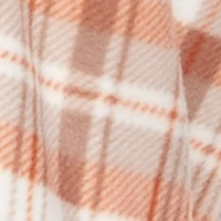 Plaid Color Block Sherpa Button Front Shacket