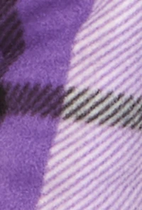 Plaid Sherpa Lined Hooded Jacket