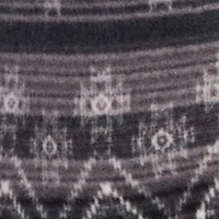 Fair Isle Print Sherpa Lined  Fleece Shacket