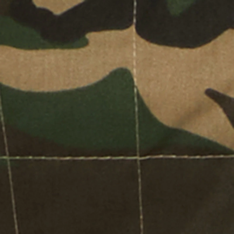 Hooded Zip Front Cropped Camouflage Vest