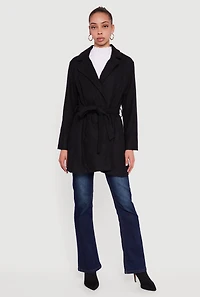 Wool Collared Wrap Coat