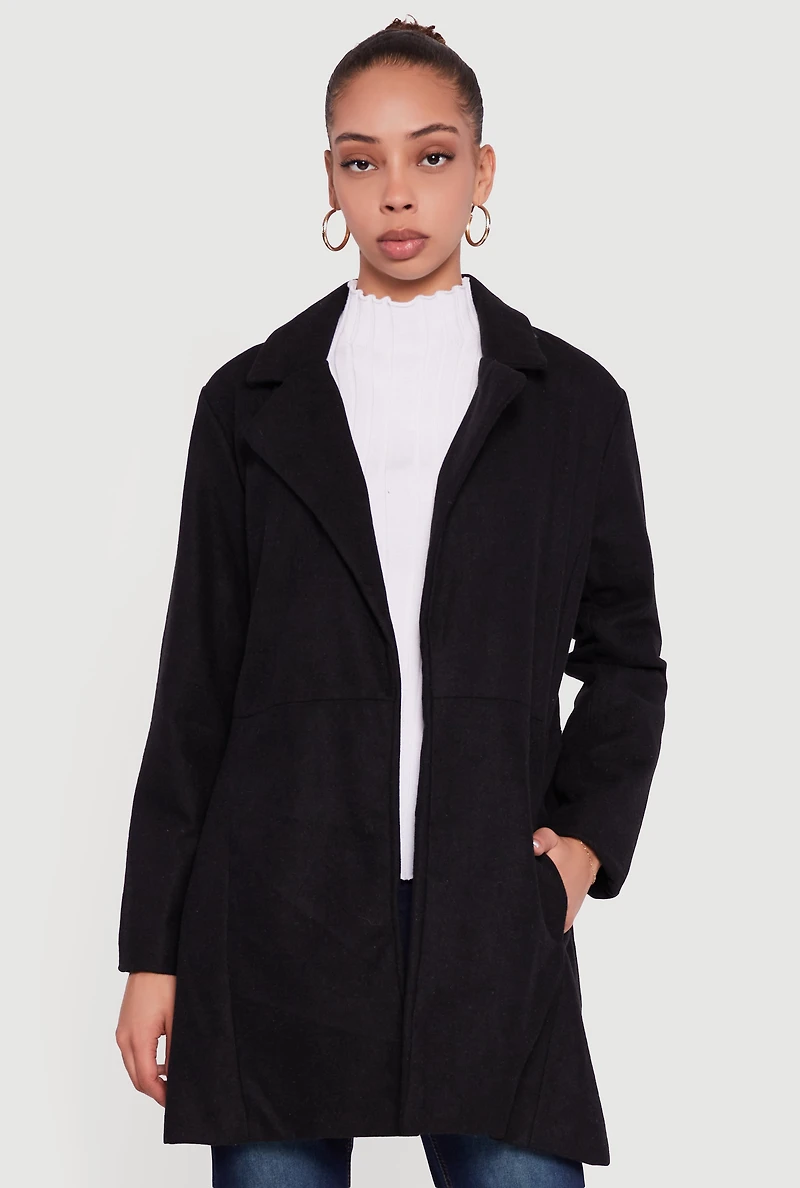 Wool Collared Wrap Coat