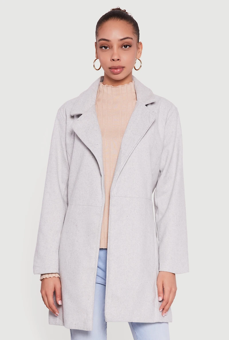 Wool Collared Wrap Coat
