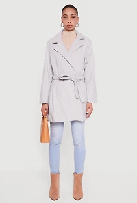Wool Collared Wrap Coat