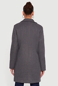 Long Sleeve Collared Double Breasted Trench Coat