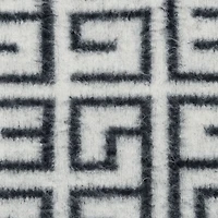 Geometric Eyelash Knit Sleeveless Mock Neck Sweater Dress