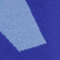 Abstract Printed Side Slit Halter Midi Dress