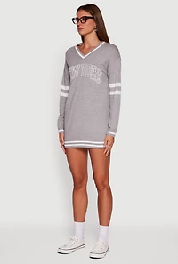 Sweater Dress with New York Graphic