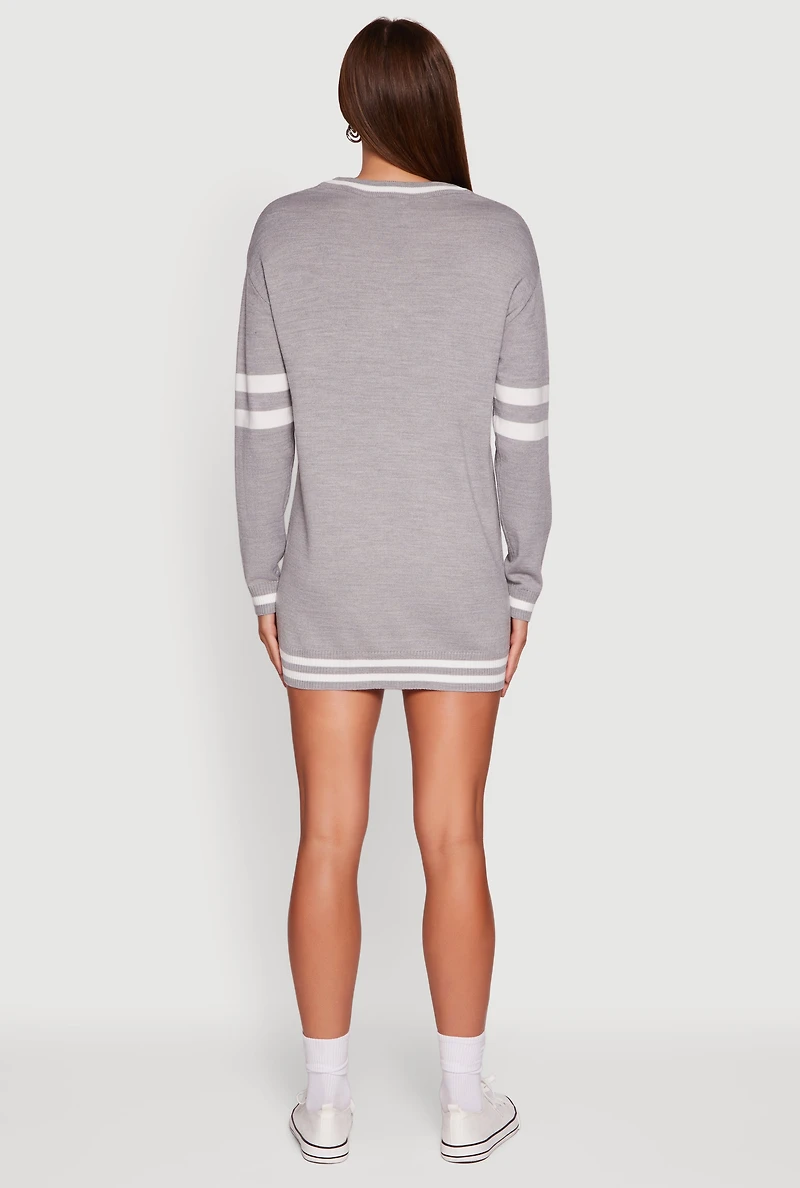 Sweater Dress with New York Graphic