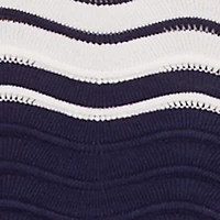 Color Blocked Wavy Stripe Side Slit Maxi Dress