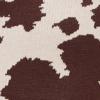 Printed Pattern Long Sleeve Square Neck Sweater Dress