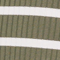 Rib Knit Striped Long Sleeve Sweater Dress