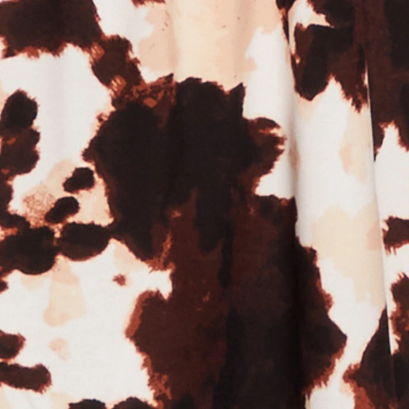 Trendy Printed Tiered Cinched Waist V-Neck Dress