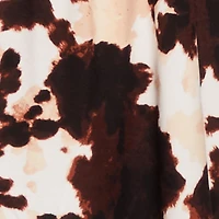 Trendy Printed Tiered Cinched Waist V-Neck Dress