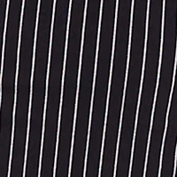 Sleeveless Contrast Trim Pinstripe Pleated Dress