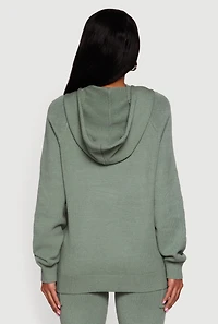 Womens Kangaroo Pocket Pullover Sweater Hoodie,