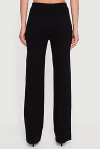 Ribbed Knit Drawstring Waist Pants