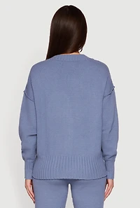 Womens Drop Shoulder Button Front Cardigan,