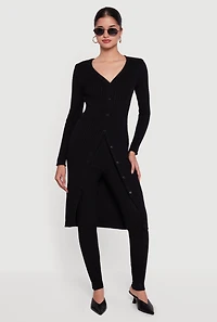 Cable Knit High Waisted Pull On Leggings