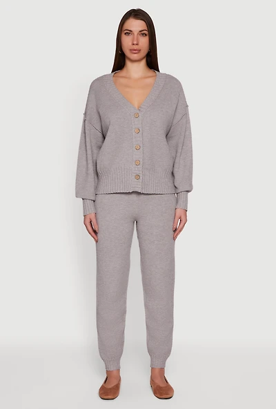 Womens High Waisted Knit Joggers,