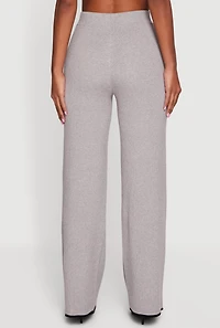 Contrast Trim Straight Leg Pants