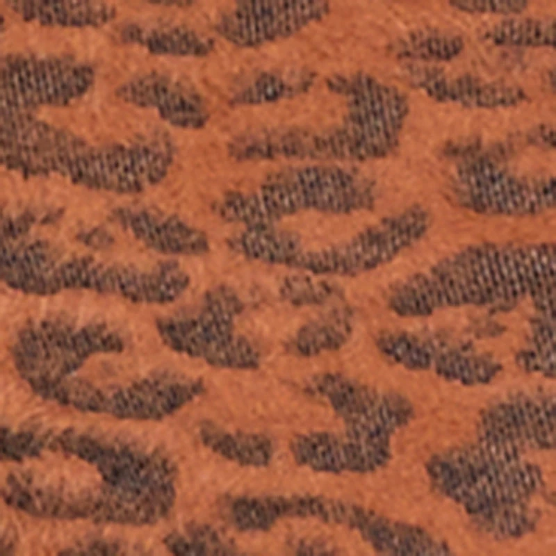 Contrast Trim Jaguar Print Flare Leg Pants