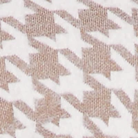 Houndstooth Mid Rise Straight Leg Dress Pants