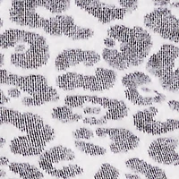 Jaguar Print Tie Front Cropped Cardigan